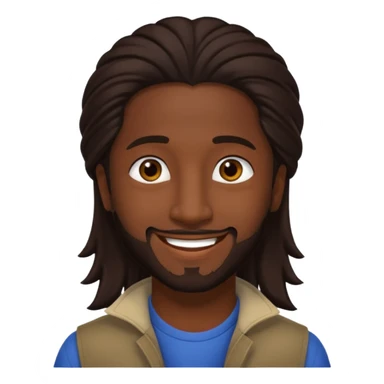 Omarion with long dark brown hair sticker