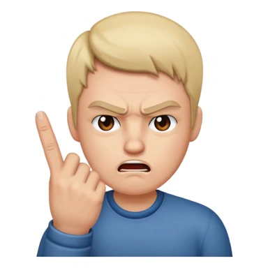 middle finger figgo sticker