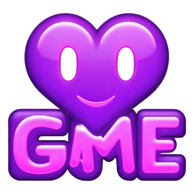 The word GAMES in neon purple sticker