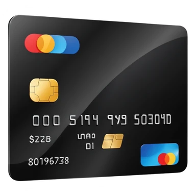 black credit card, no text, no numbers sticker
