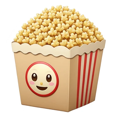 Popcorn in box beige color  sticker