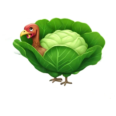Turkey hiding in cabbage fields  sticker