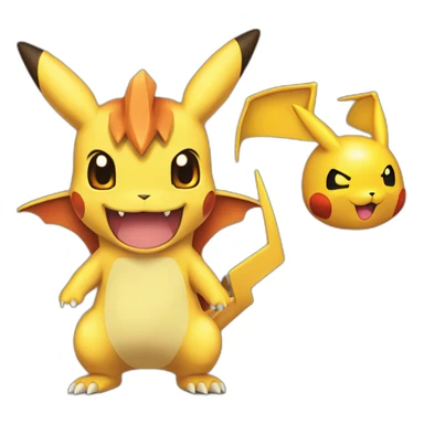 charizard ans pikachu sticker