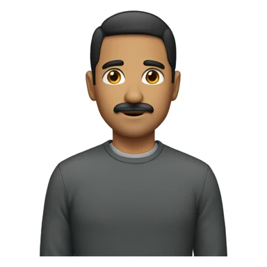 hispanic man with short mustache  sticker