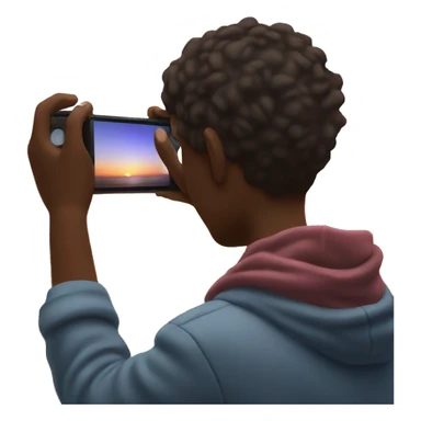 Someone taking a photo of the sunset. sticker