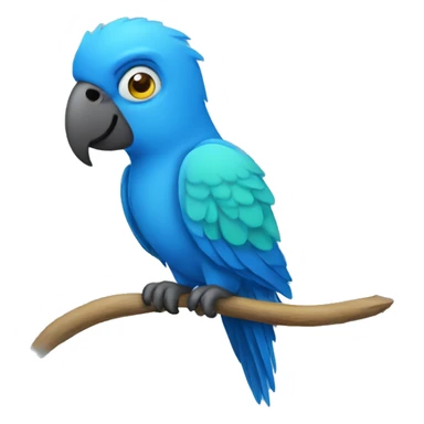 Blue parrot  sticker