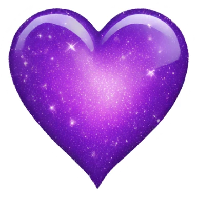 Purple sparkle heart sticker