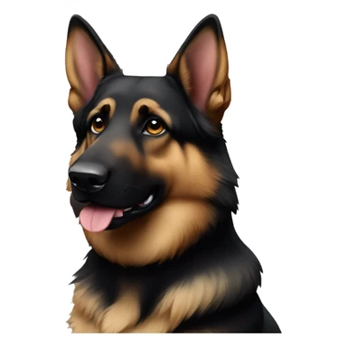 black and tan german shepherd sticker