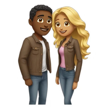 Couple amour sticker