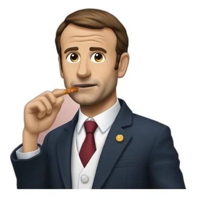 Macron qui fume sticker