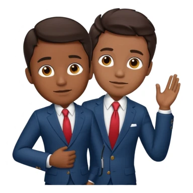 Alvin Aliey Jr with dark brown hair sticker