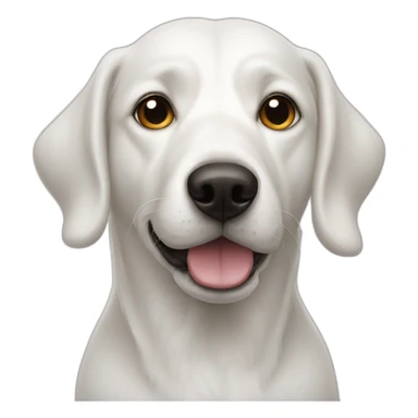 White dog with a spot on the eye  sticker