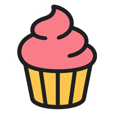 cupcake with pink icing sticker