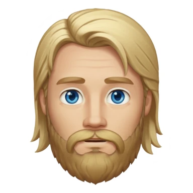 blonde man bearded long haired sticker