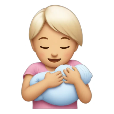 baby play with mom sticker