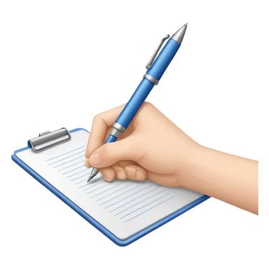 paper writing with pen sticker