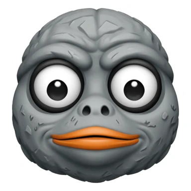 pepe feelsbadman rock face only sticker