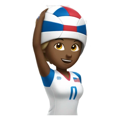 summer olympics girl playing volleyball sticker