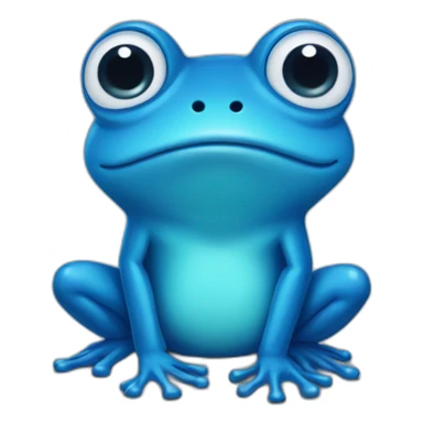 blue frog shedding tears  sticker