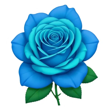 rose shape flower, no stem, now make it a 100% blue, 9.8% green, 0% red, bold and vibrant shade of blue sticker