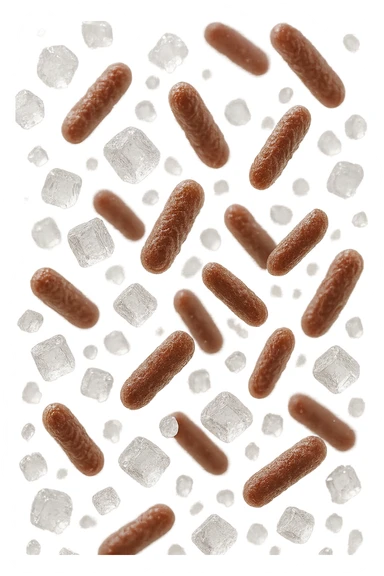 ZOLLETTE DI ZUCCHERO FLUTTUANO IN ARIA INSIEME A BATTERI INTESTINALI REALISTICI
IPERREALISTICO 4K, SFONDO BIANCO sticker