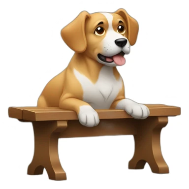 Dog on a muscular bench sticker