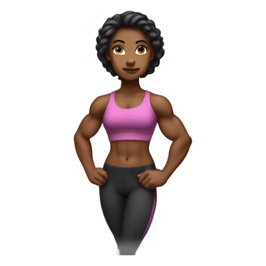 Strong muscle girl sticker