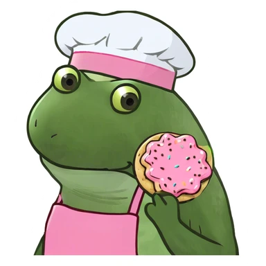 pink sugar cookie with sprinkles  sticker