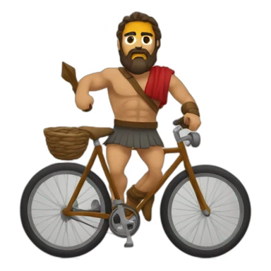 Leonidas en bicicleta sticker