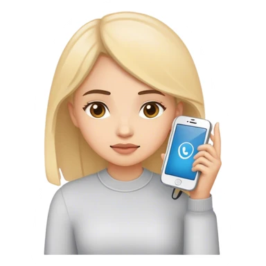 girl suporting a phone sticker