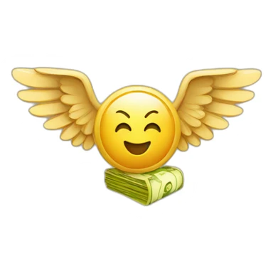 money with wings sticker