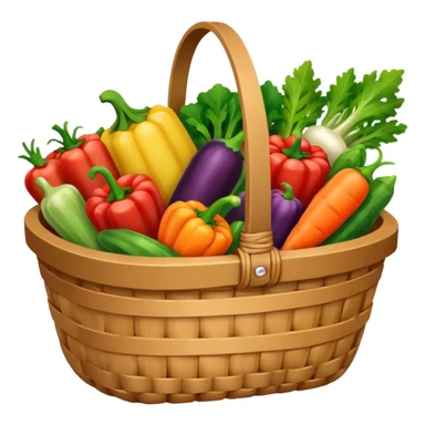 a basket of vegetables sticker