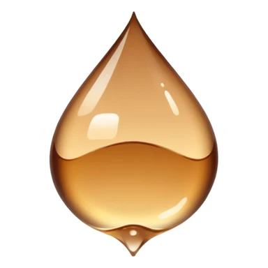 Brown water droplet sticker