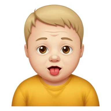 man with down syndrome drooling sticker