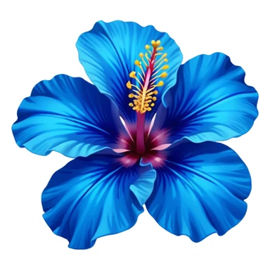 ultramarine hibiscus w cyan center (no yellow) sticker