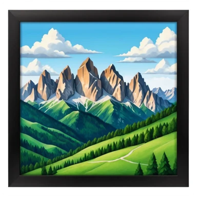 thumbnail picture mac os, painting on wall, dolomites sticker