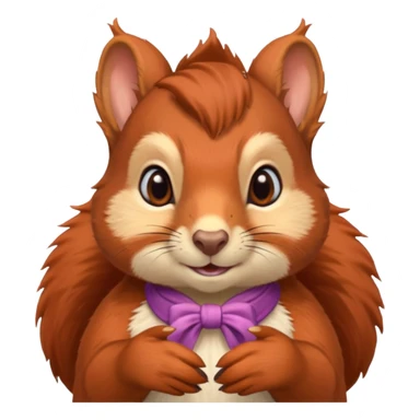 emoji  Realistic red Mama squirrel sticker