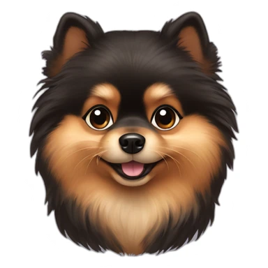 black and tan pomeranian beaver sticker