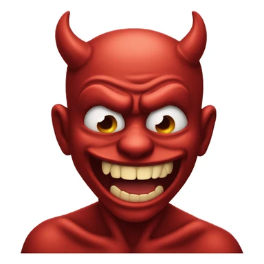 Devil emoji rubbing hands together while licking his lips sticker
