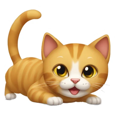 Cat doing pushups sticker
