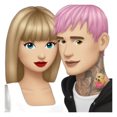 taylor swift and lil peep sticker