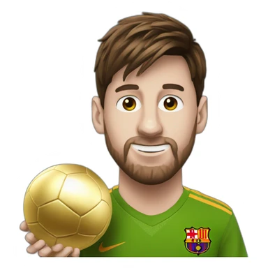 Messi avec un bollon d'or sticker