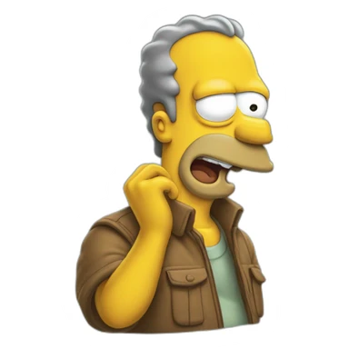 Hommes Simpson qui s'ennuie sticker