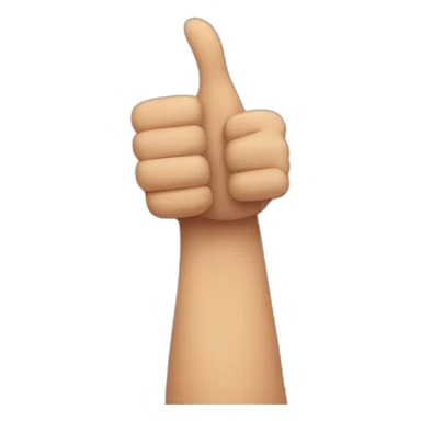 Half thumbs up sticker