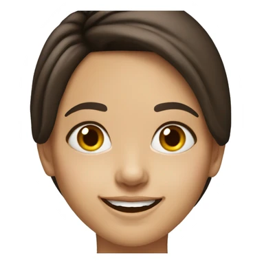 smiling brunette  girl portrait sticker