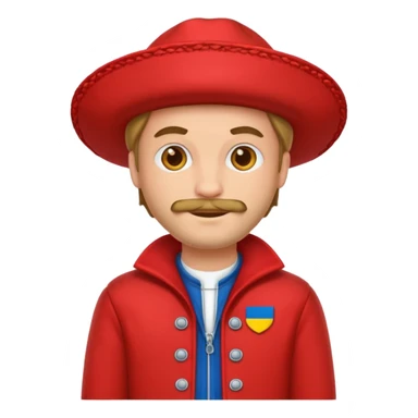 man with red dutch clothing sticker