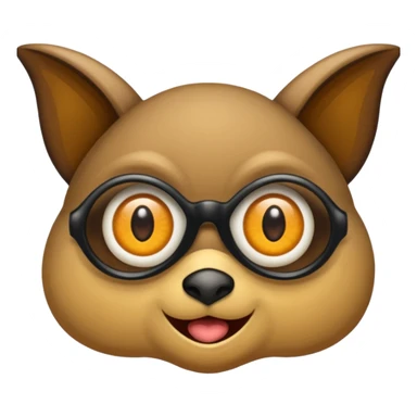 un pipistrello che indossa gli occhiali sticker