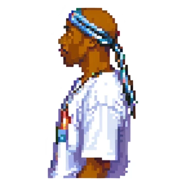 Репер 2Pac в профиль, no background sticker