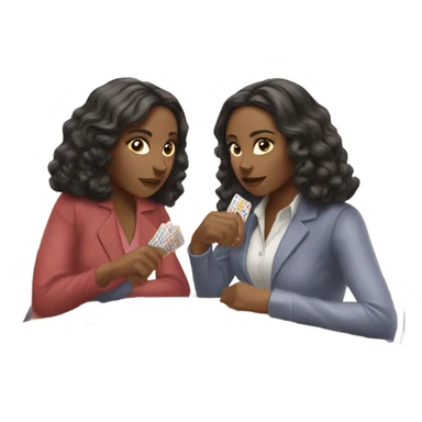 2 women playing bingo sticker