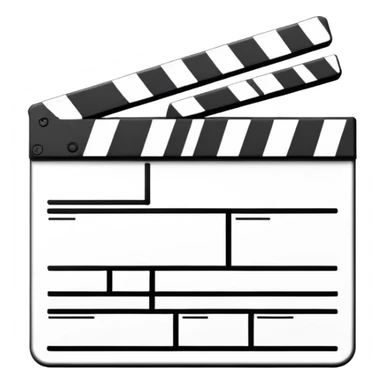 ultra-minimal clapperboard, single line drawing, geometric abstraction, bare essentials only sticker